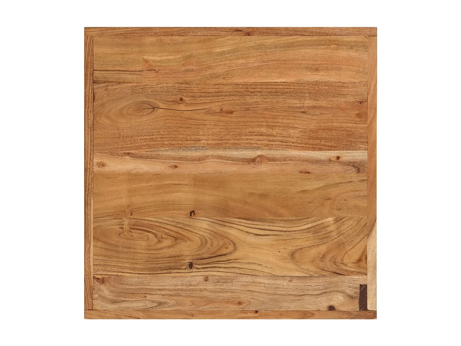 Bartisch 55x55x107 cm Massivholz Akazie und Eisen