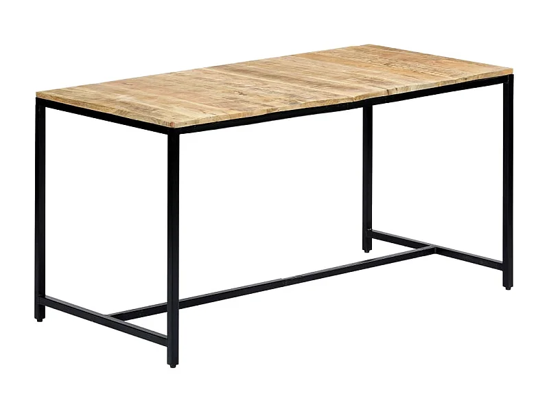 Eettafel 140x70x75 cm massief ruw mangohout