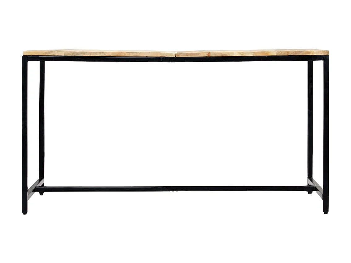 Tavolo da Pranzo 140x70x75 cm in Legno Massello di Mango Grezzo