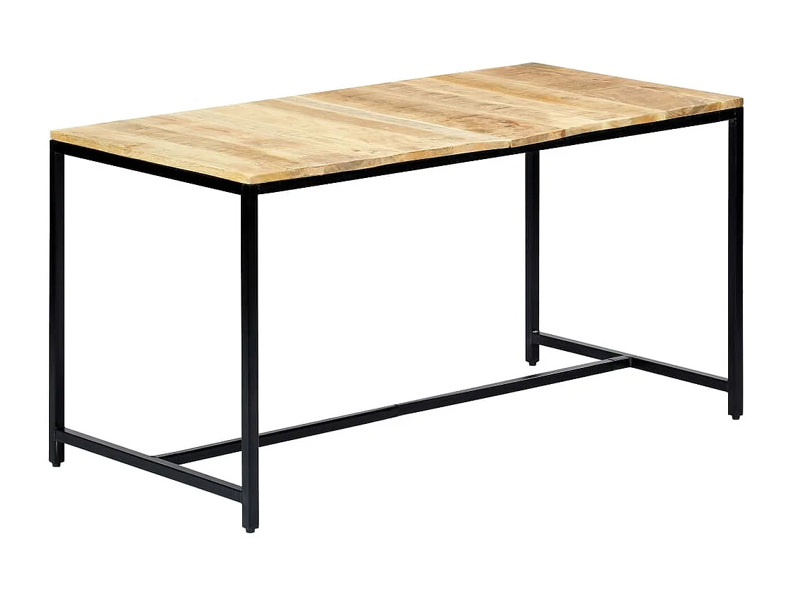 Tavolo da Pranzo 140x70x75 cm in Legno Massello di Mango Grezzo