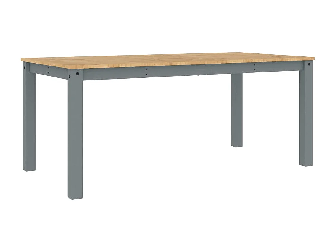 Table à manger Panama gris 180x90x75 cm bois massif de pin
