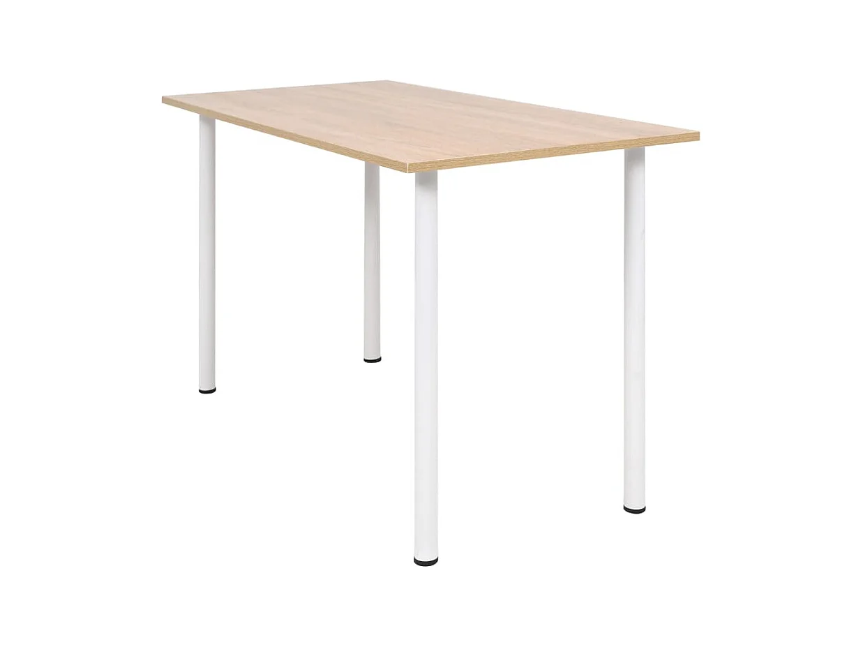 Table à manger 120x60x73 cm Chêne et blanc