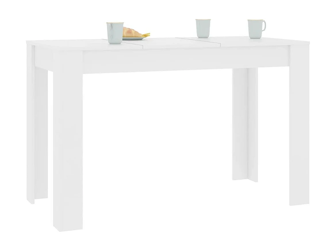 Tavolo da Pranzo Bianco 120x60x76 cm in Legno Multistrato