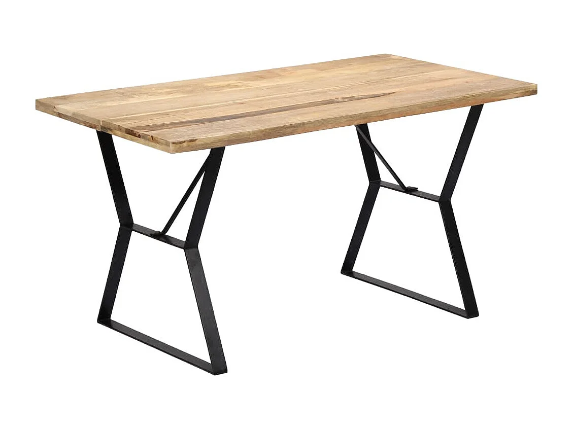 Mesa de comedor de madera maciza de mango 140x80x76 cm