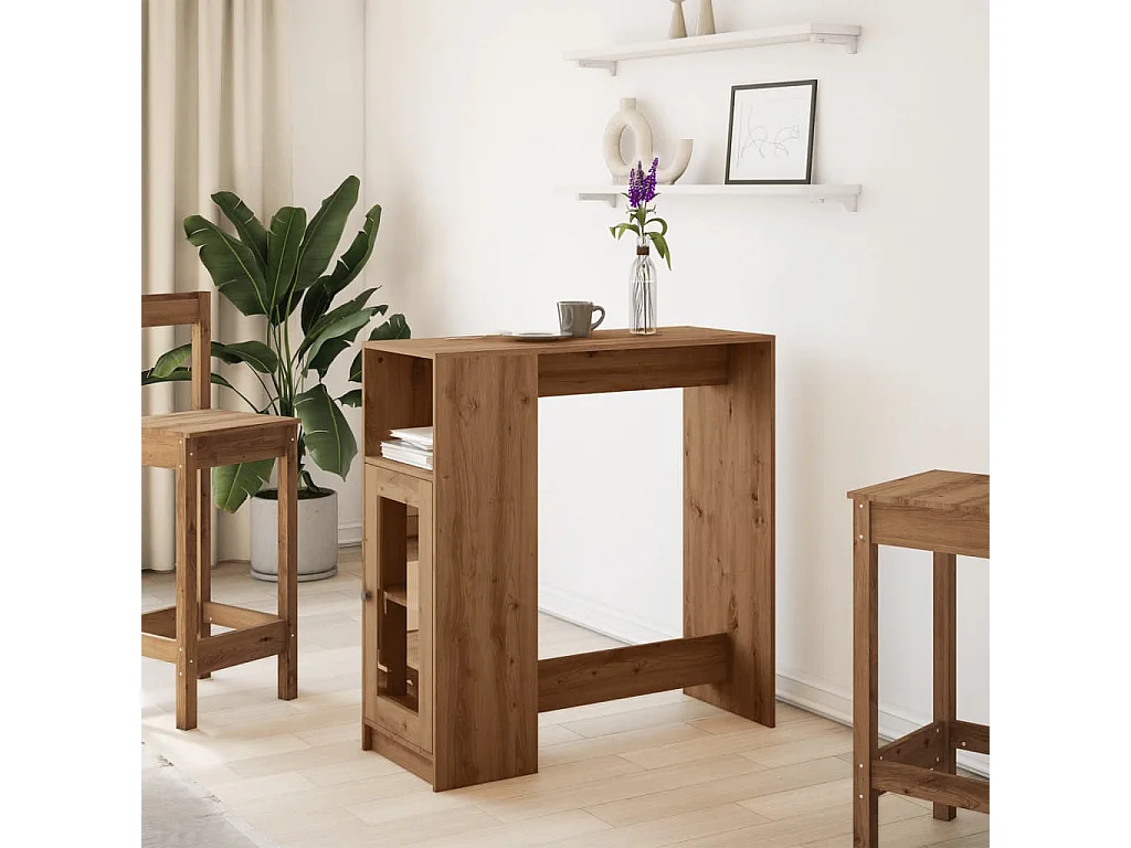Bartisch mit Regal Artisan-Eiche 101x40x103,5 cm Holzwerkstoff