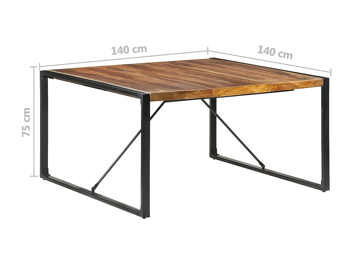 Table à manger 140x140x75 cm bois massif