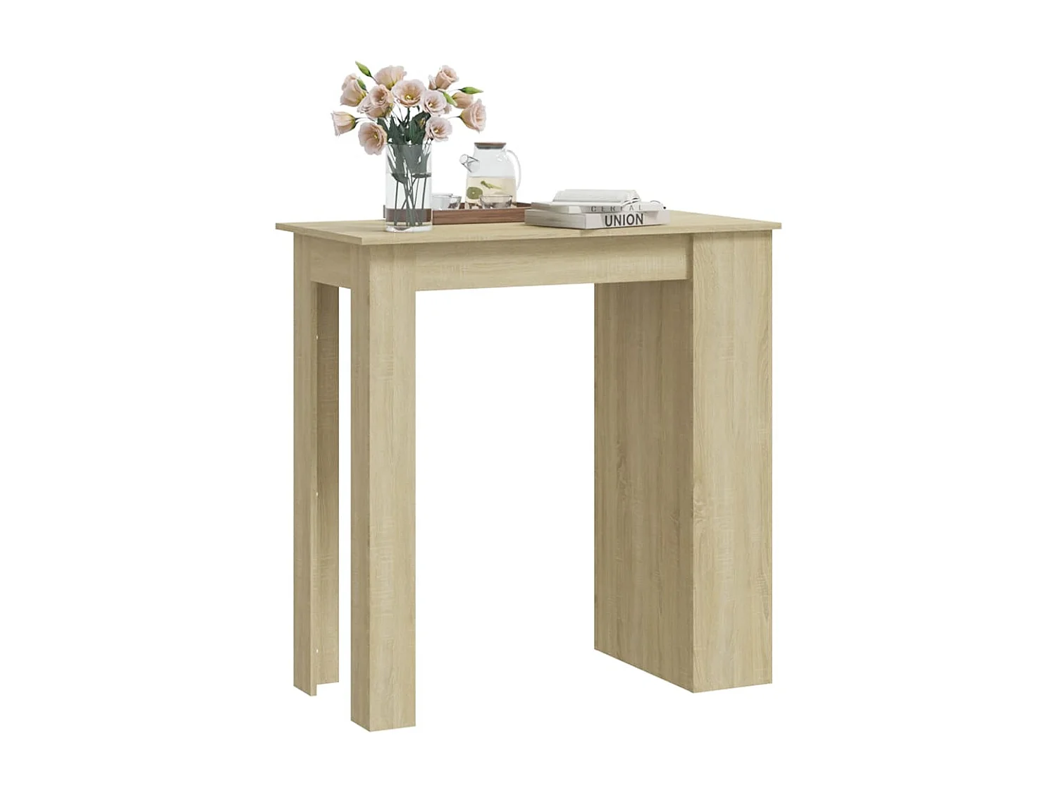 Bartisch mit Regal Sonoma-Eiche 102x50x103,5 cm Holzwerkstoff