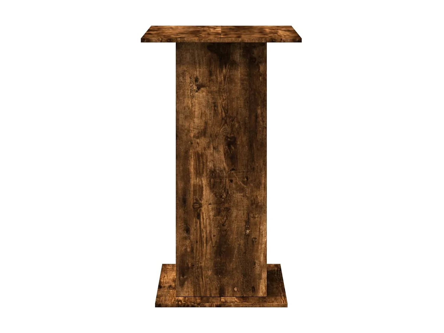 Table de bar avec rangement chêne fumé bois d’ingénierie