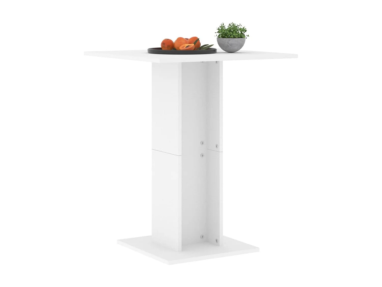 Mesa de bistrô 60x60x75 cm derivados de madeira branco