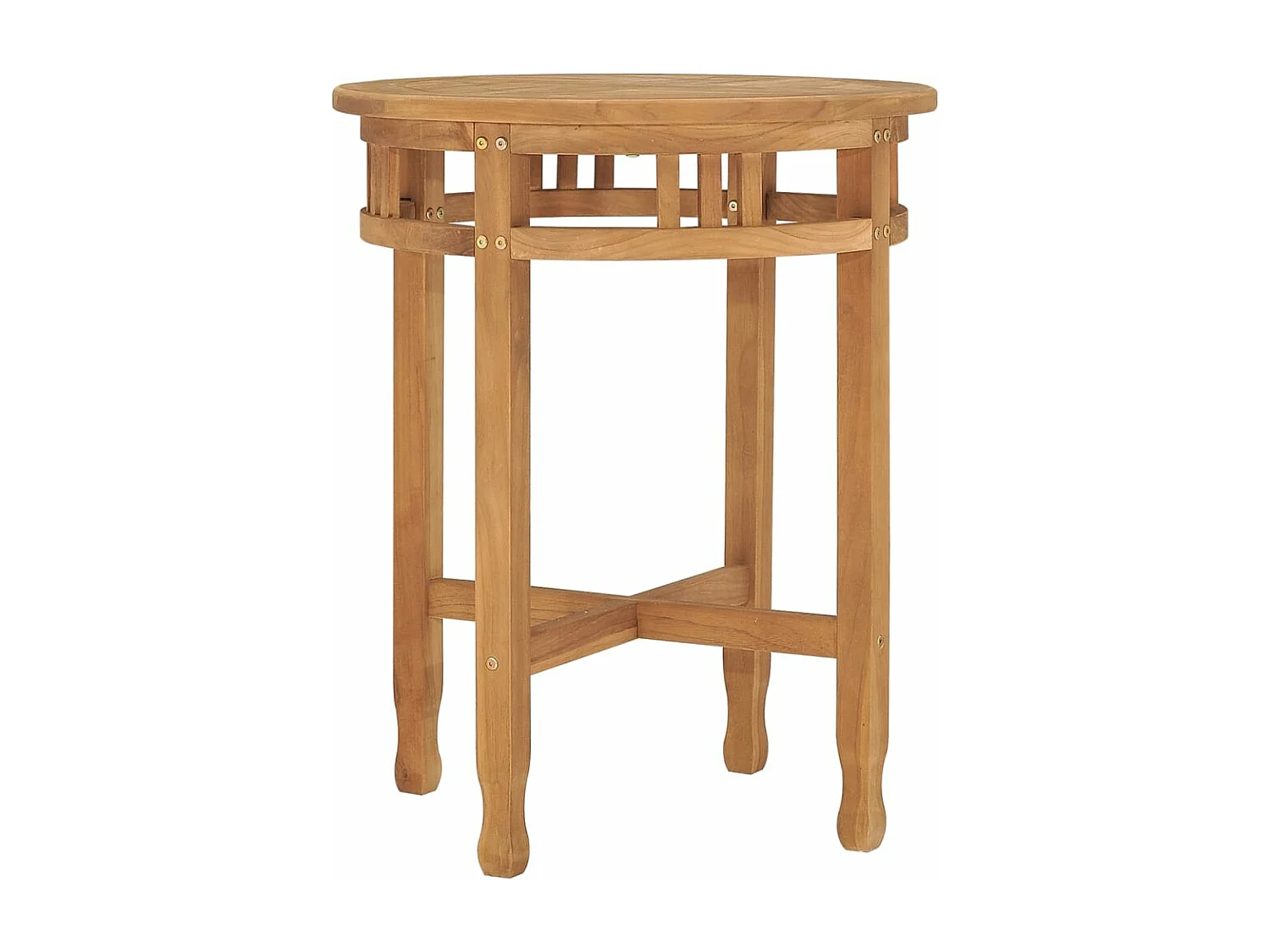 Tavolo da Bistrot Ø60x75,5 cm in Legno Massello di Teak