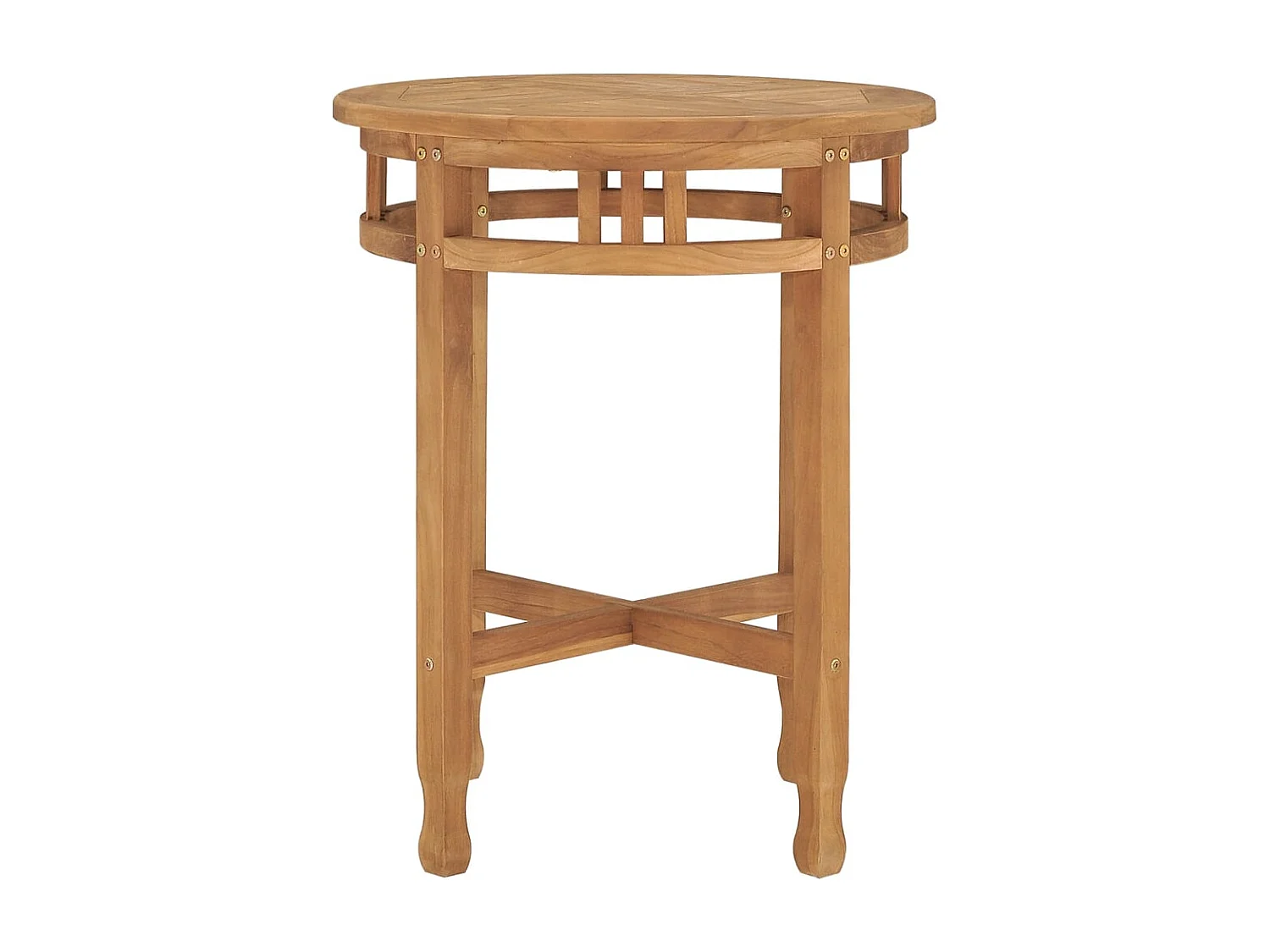 Tavolo da Bistrot Ø60x75,5 cm in Legno Massello di Teak