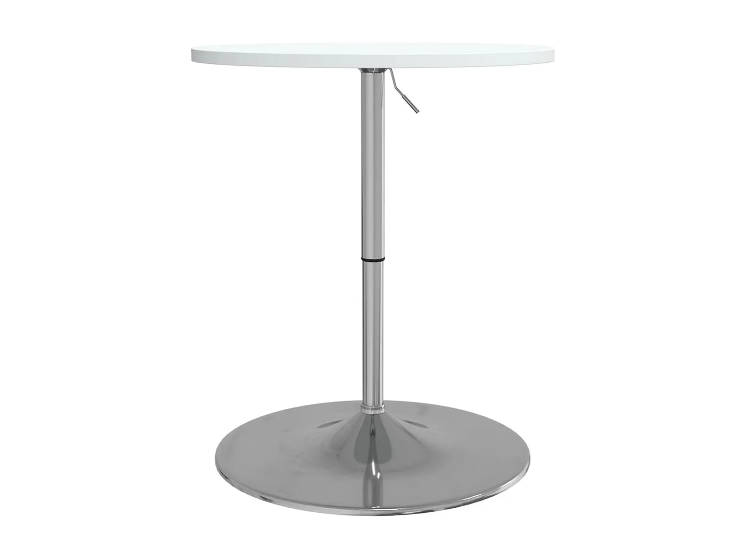 Tavolo Bar Bianco 60x60x90 cm Legno Multistrato Acciaio Cromato