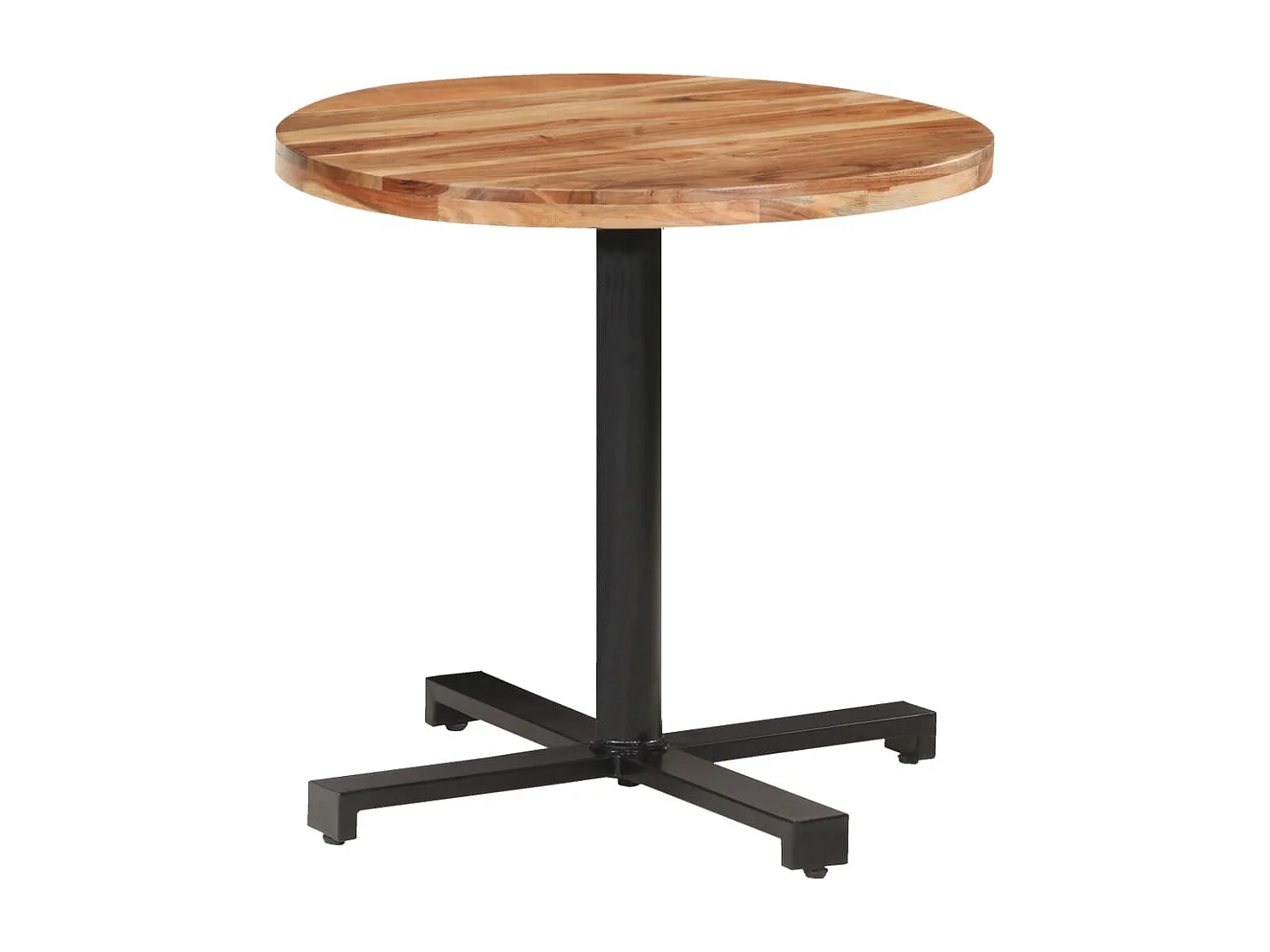 Tavolino da Bistrot Rotondo Ø80x75 cm in Legno di Acacia