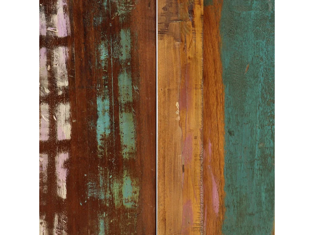 Mesa de jantar 140x70x75 cm madeira recuperada maciça