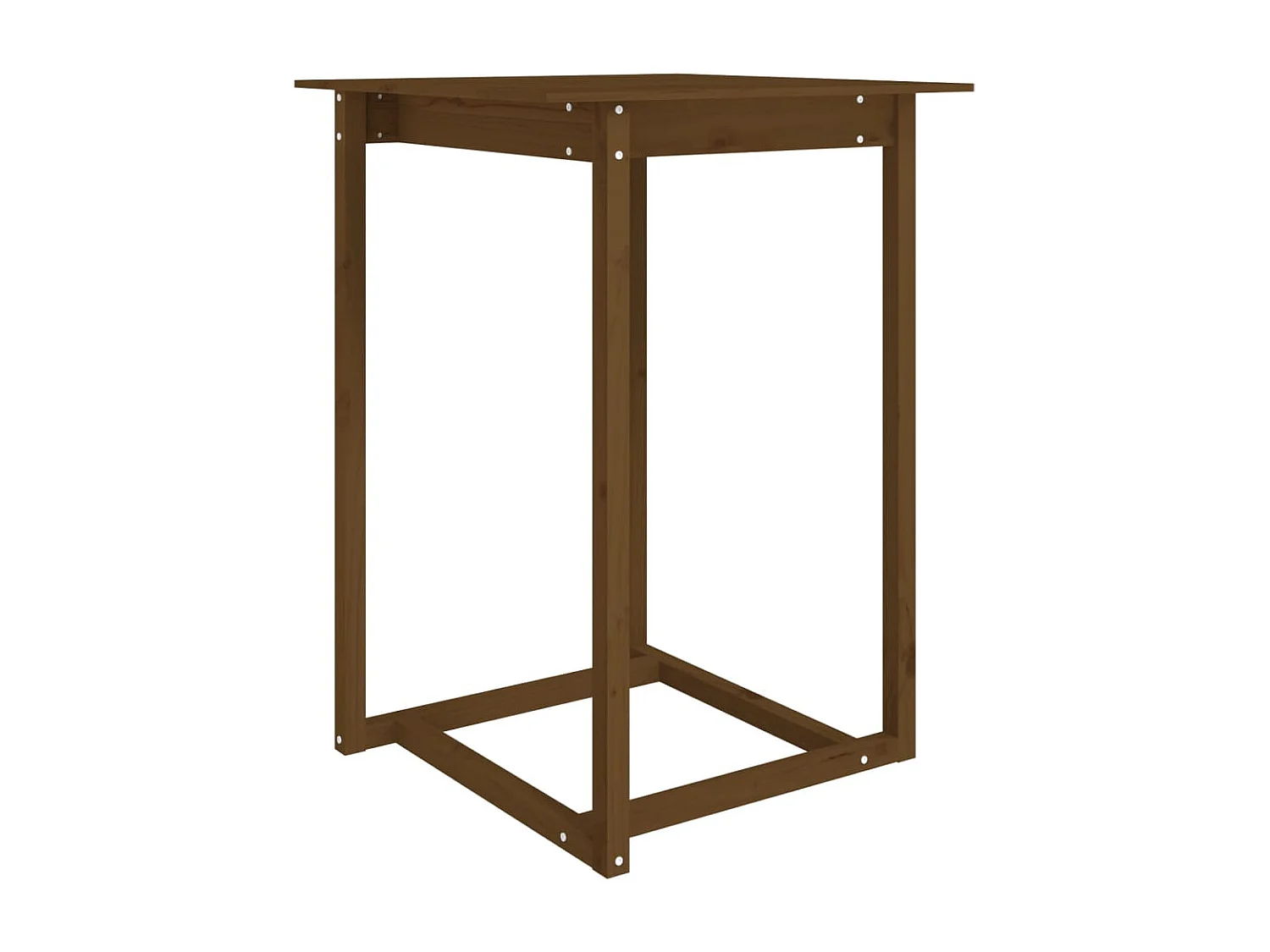 Mesa de bar 80x80x110 cm pinho maciço castanho mel