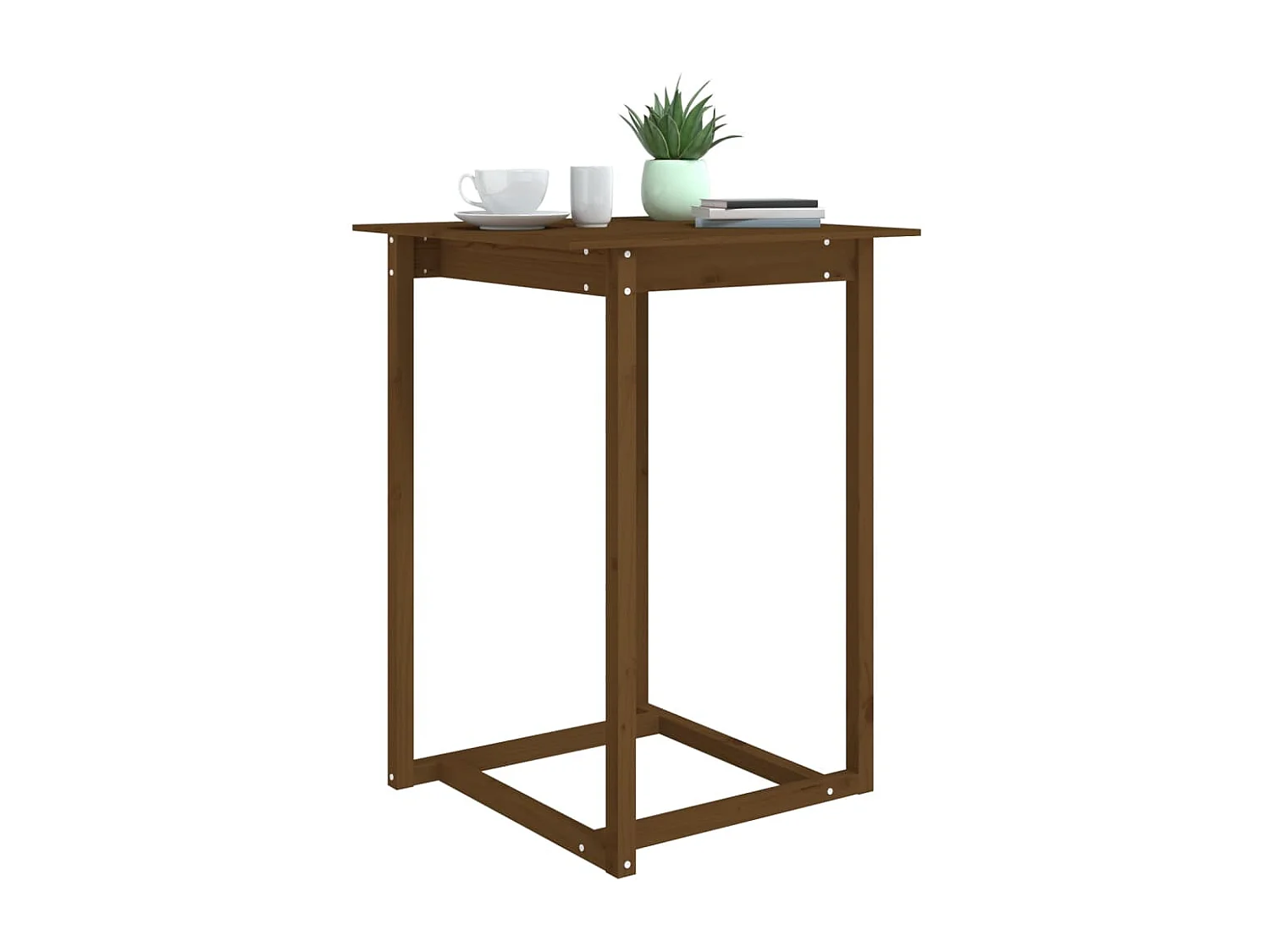Table de bar Marron miel 80x80x110 cm Bois massif de pin