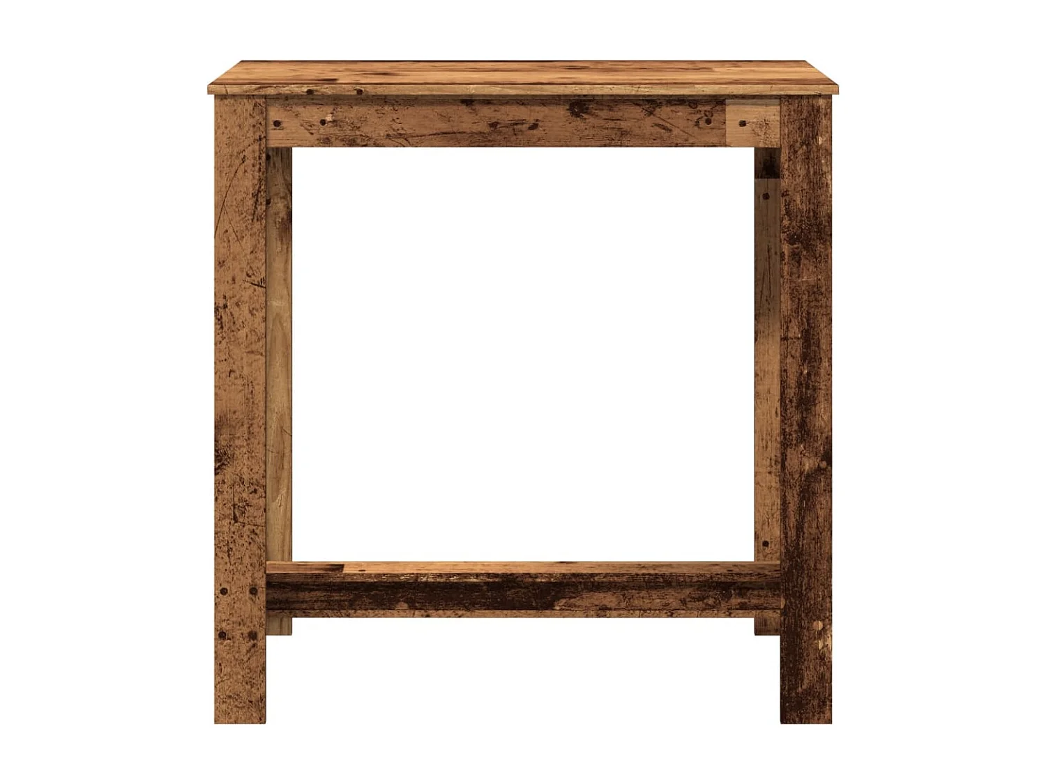 Mesa alta de bar madera ingeniería envejecida 102x50x103,5 cm