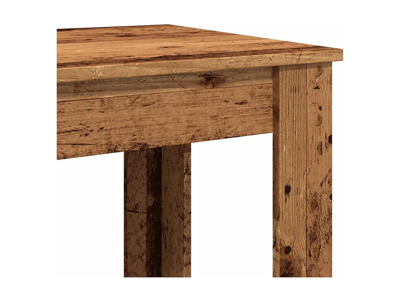Mesa alta de bar madera ingeniería envejecida 102x50x103,5 cm