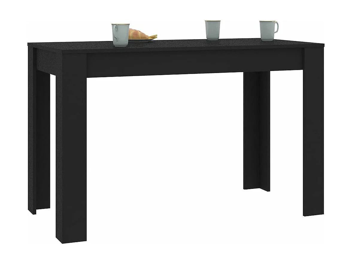 Mesa de jantar 120x60x76 cm derivados de madeira preto
