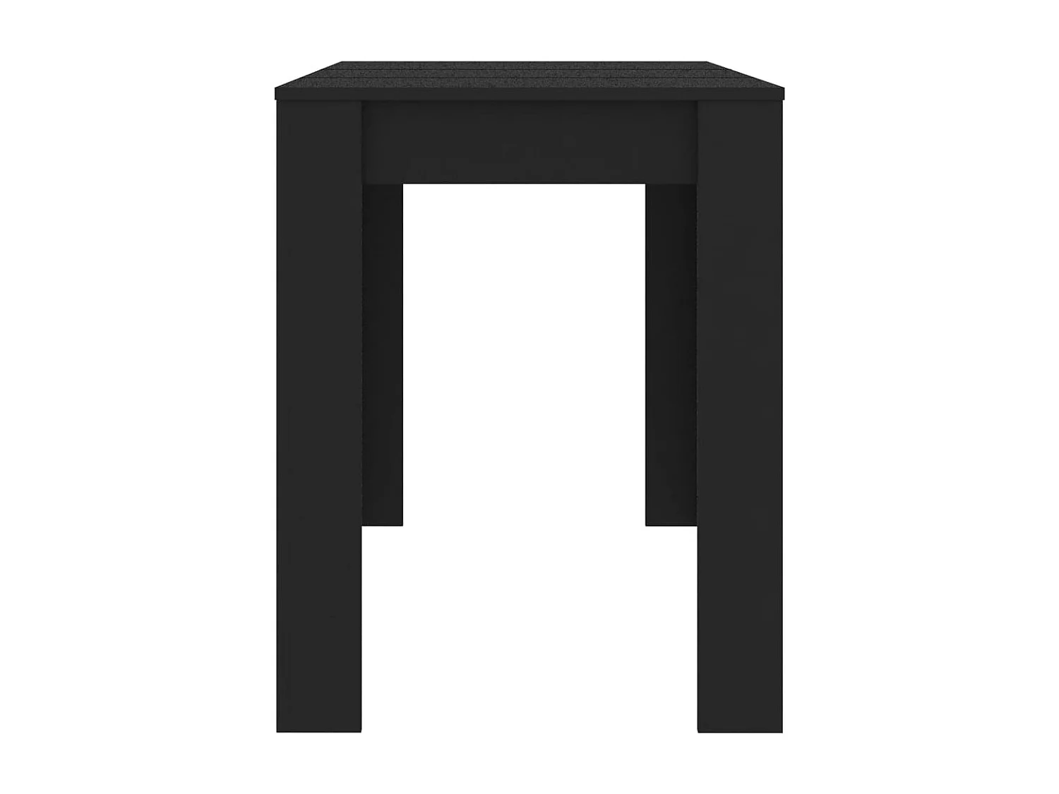 Mesa de jantar 120x60x76 cm derivados de madeira preto