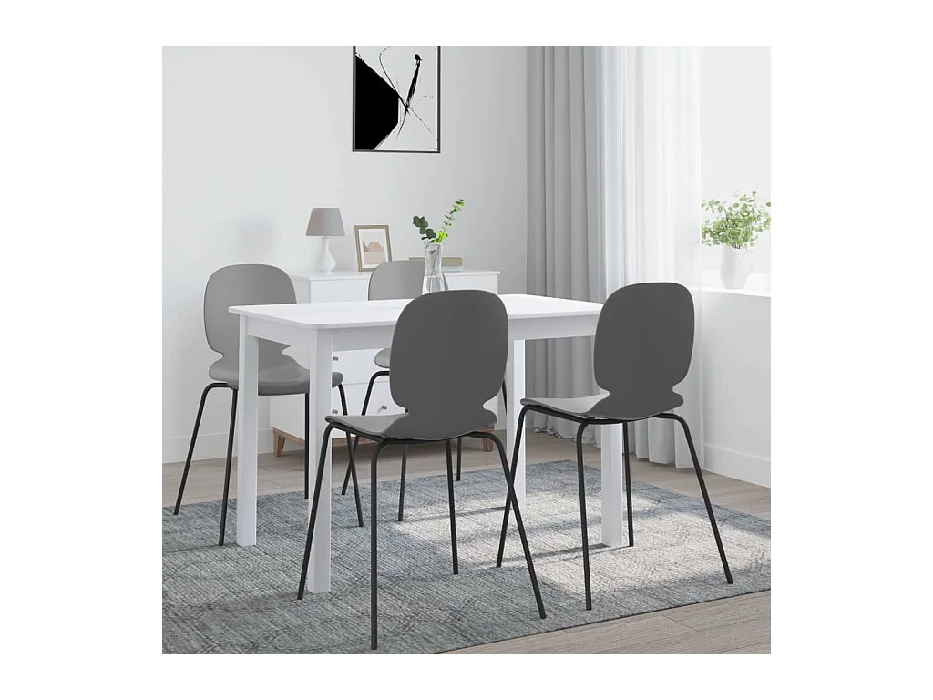 Eettafel 114x71x75 cm massief rubberwood wit