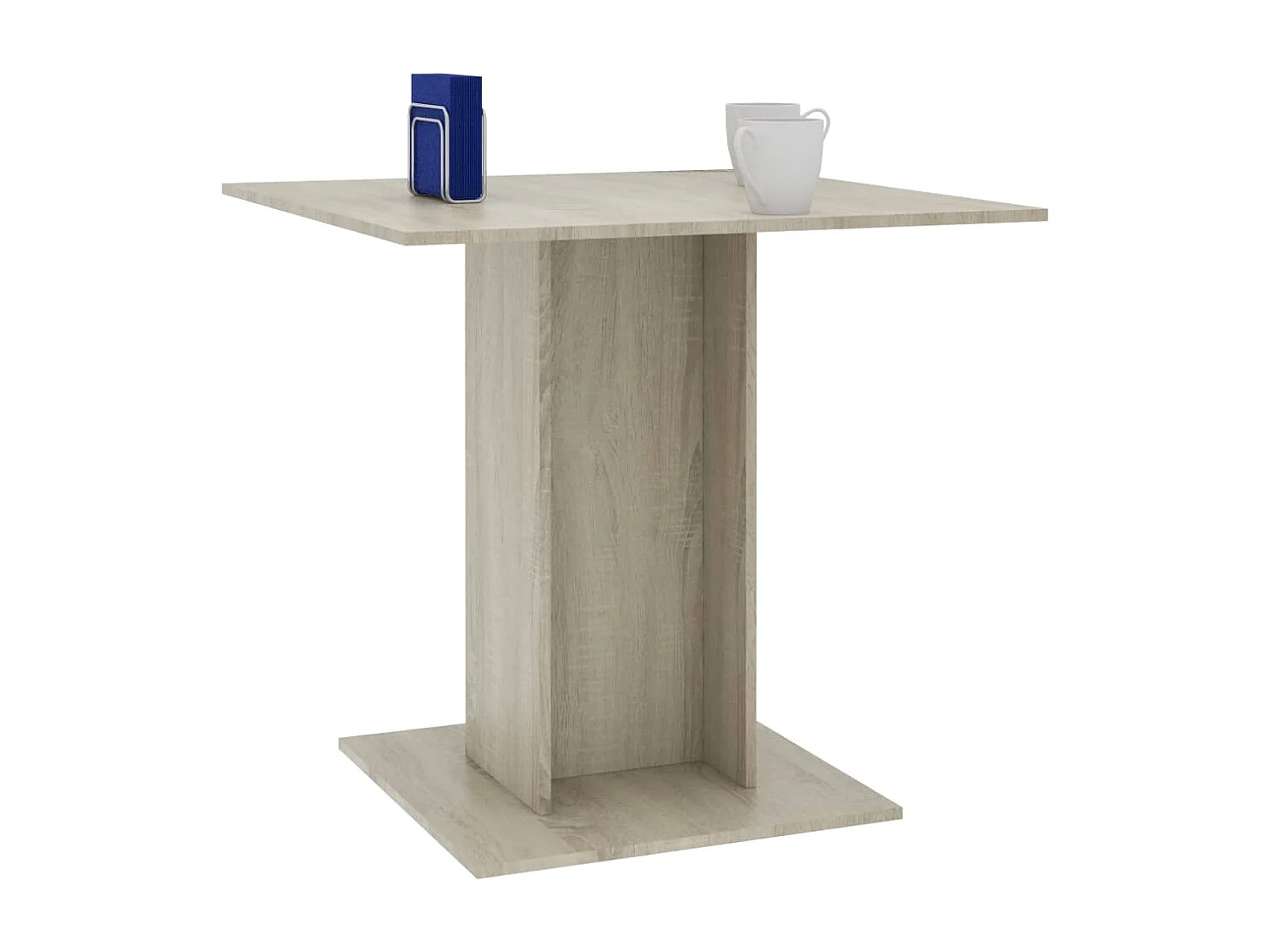 Eettafel 80x80x75 cm spaanplaat sonoma eikenkleurig