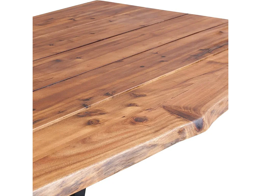 Mesa de comedor madera maciza de acacia 170x90x75 cm