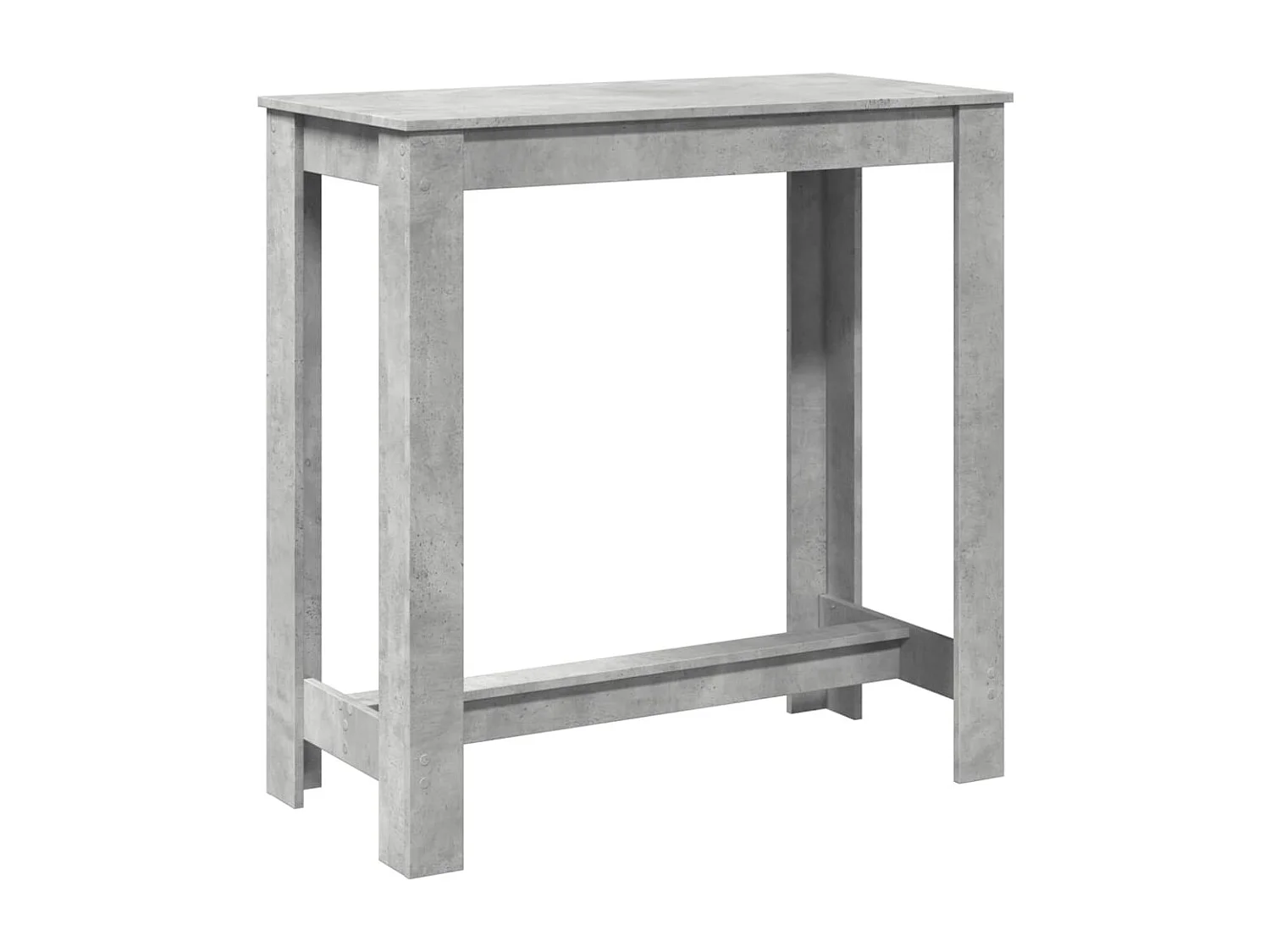 Table de bar gris béton 102x50x103,5 cm bois d'ingénierie