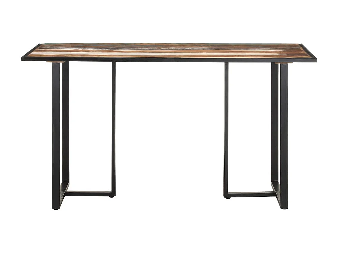 Table de salle à manger 140 cm Bois de récupération massif