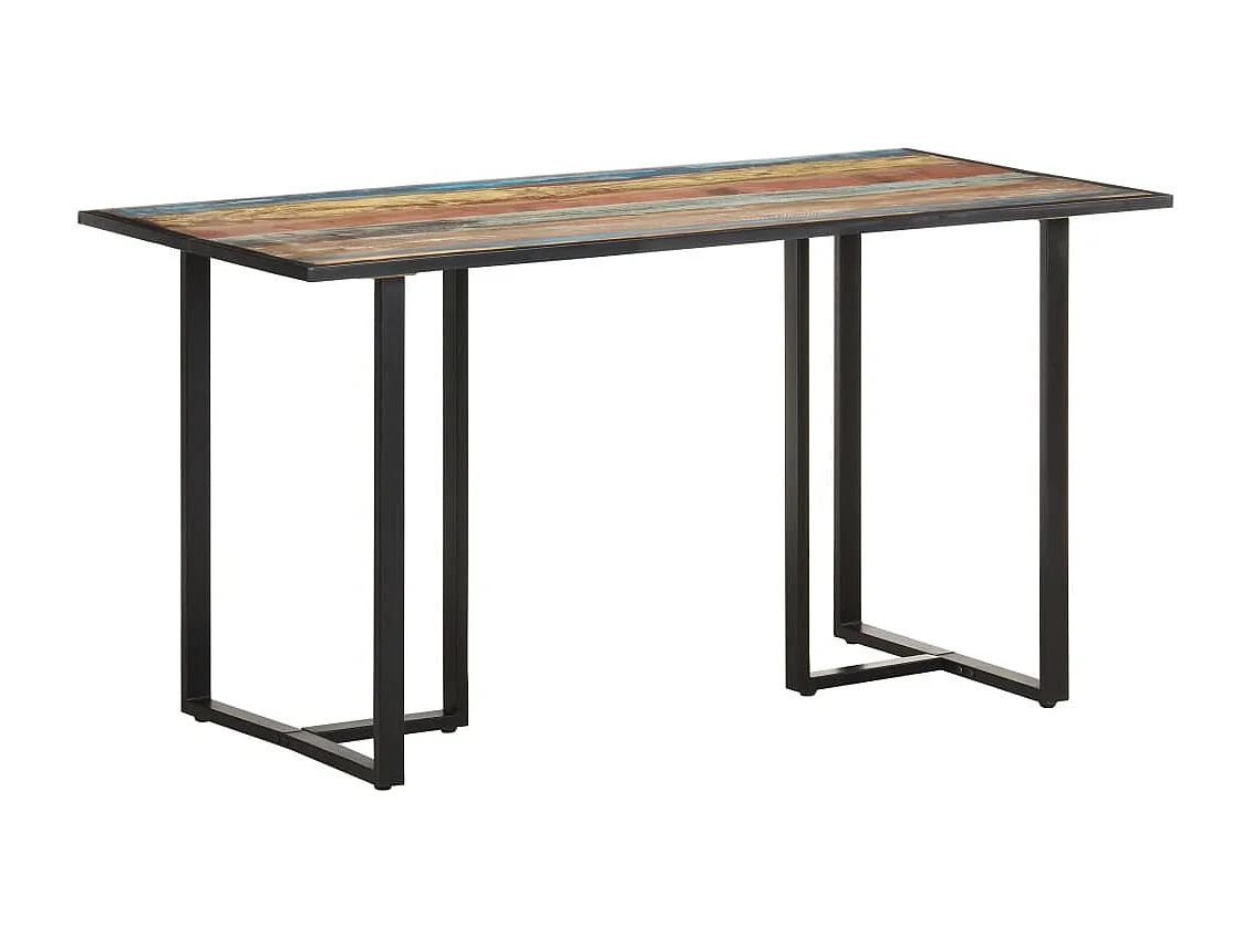 Table de salle à manger 140 cm Bois de récupération massif