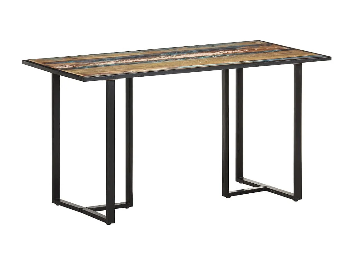 Table de salle à manger 140 cm Bois de récupération massif