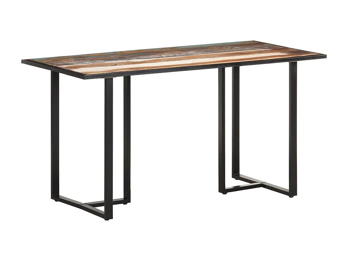 Table de salle à manger 140 cm Bois de récupération massif