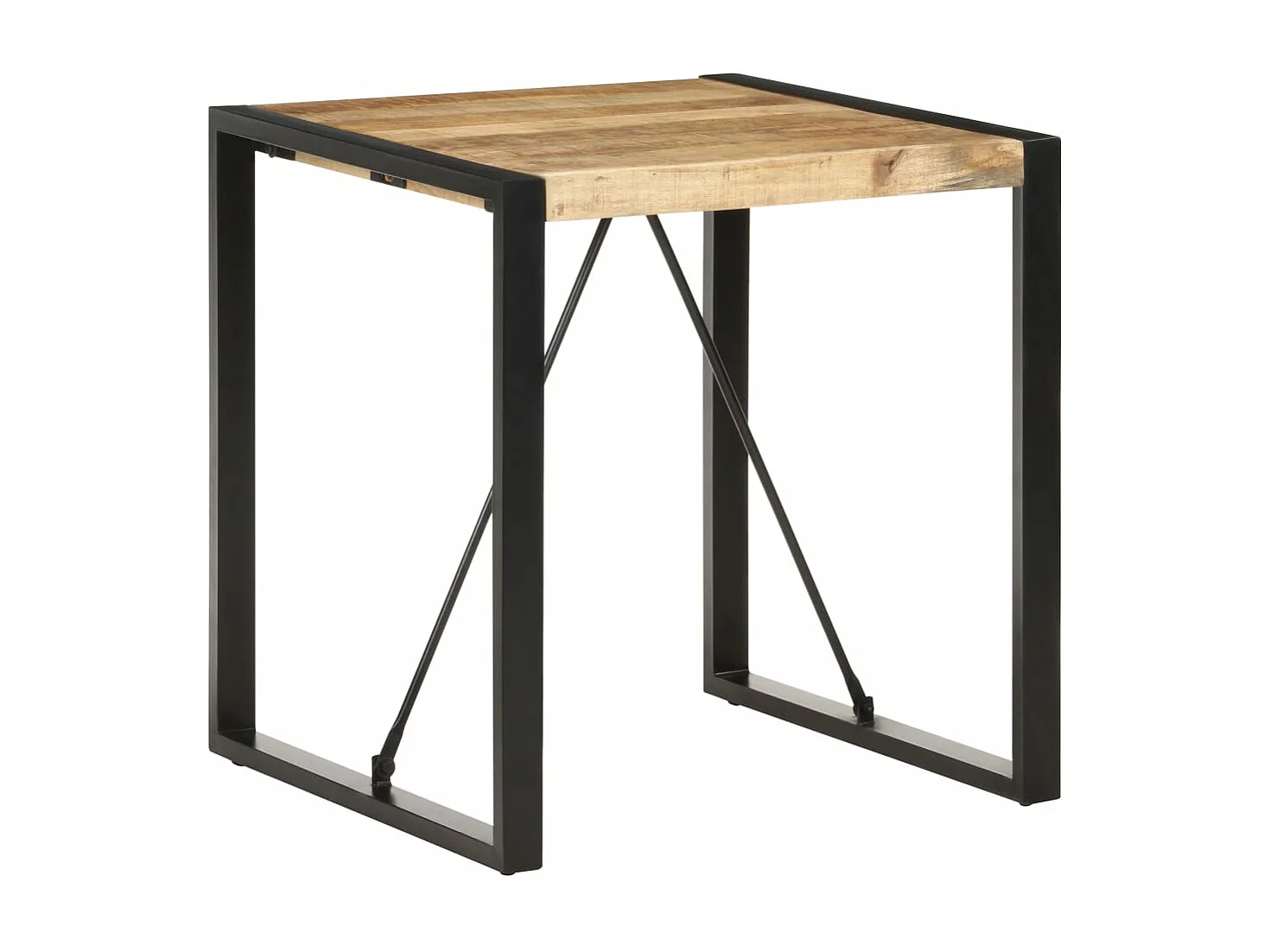 Table à manger 70x70x75 cm Bois de manguier massif brut