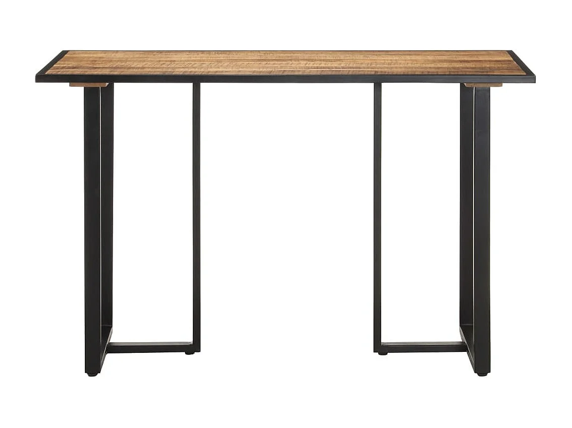 Mesa de jantar 120 cm madeira de mangueira áspera