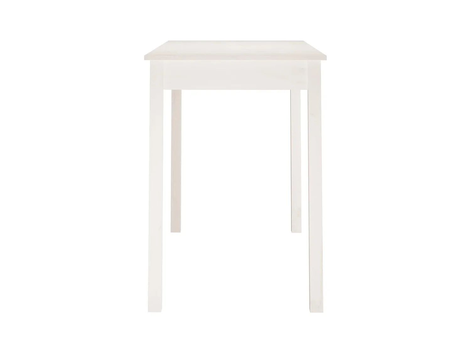 Table à manger Blanc 110x55x75 cm Bois massif de pin