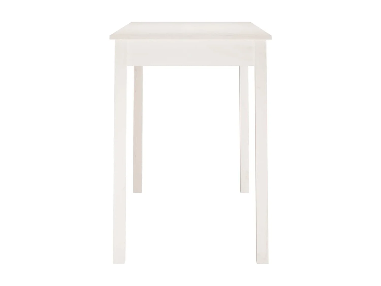 Table à manger Blanc 110x55x75 cm Bois massif de pin