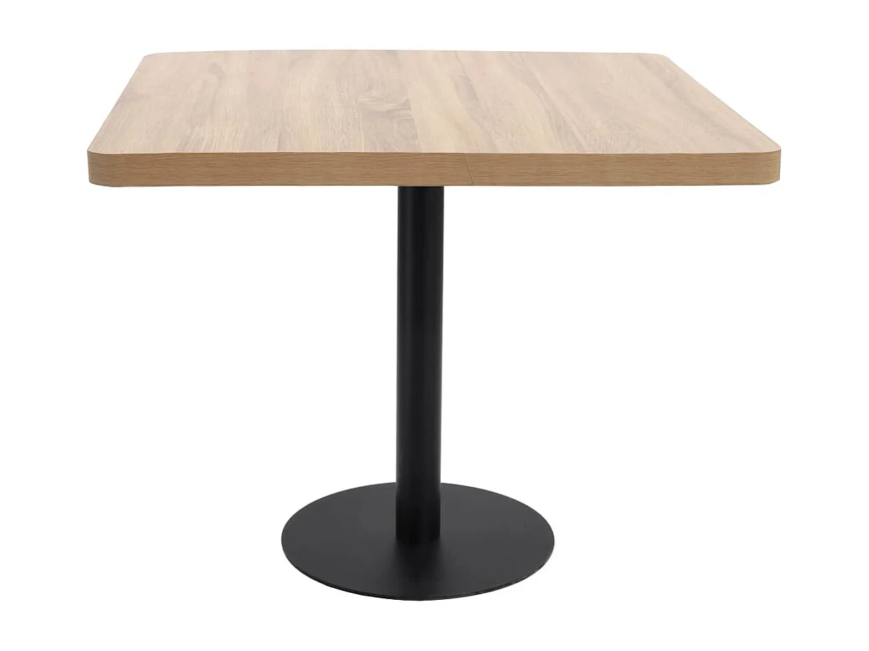 Mesa bistrô 80x80 cm MDF castanho-claro