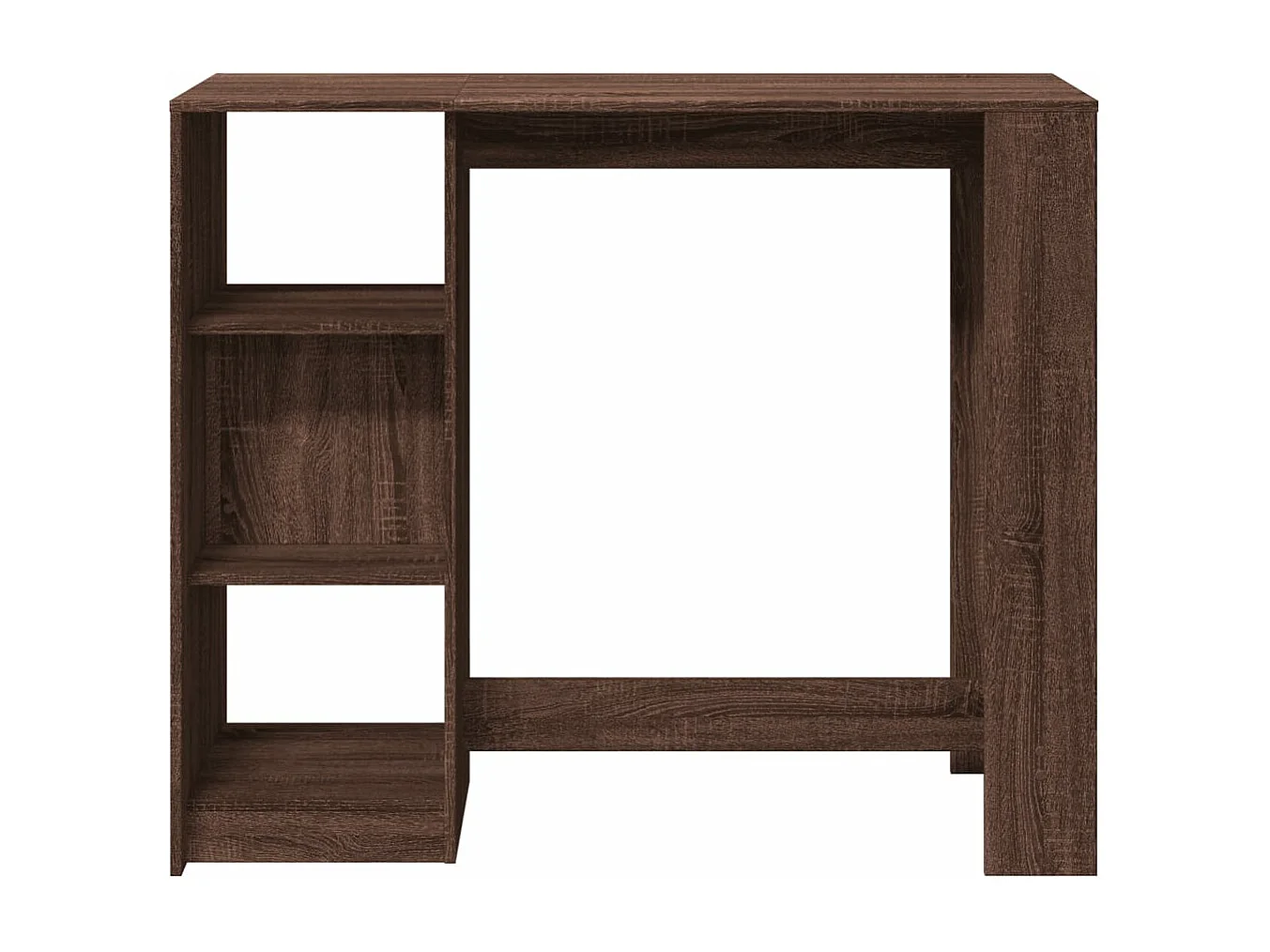 Table de bar avec étagère chêne marron bois d'ingénierie