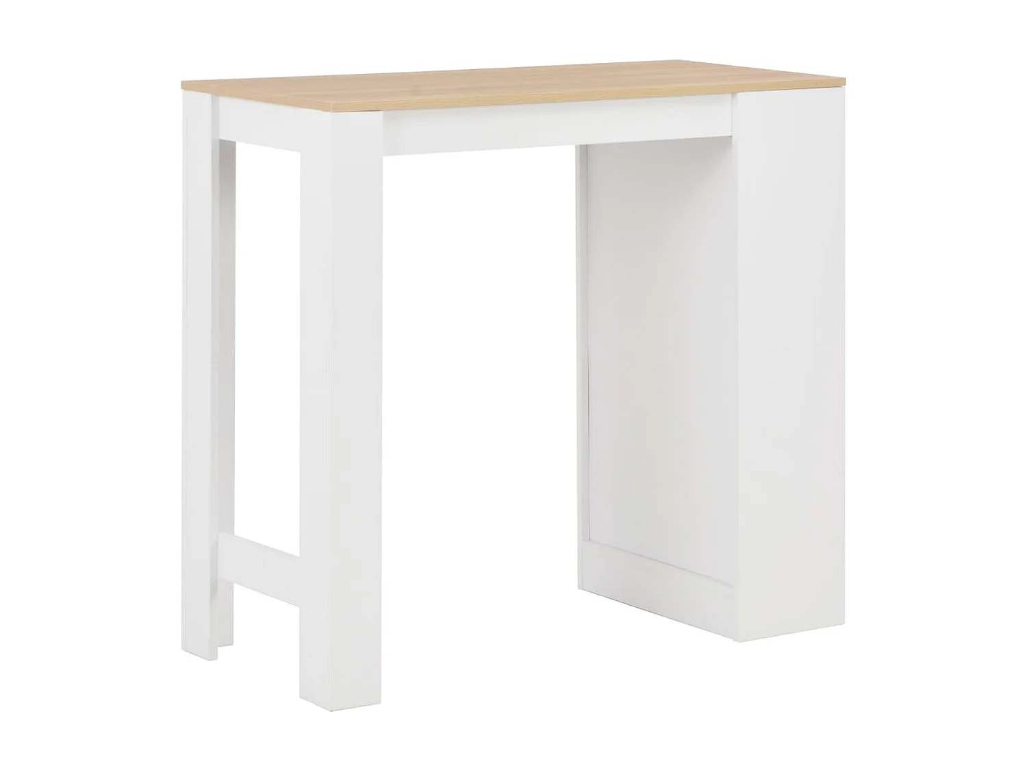 Mesa de bar com prateleira branco 110x50x103 cm