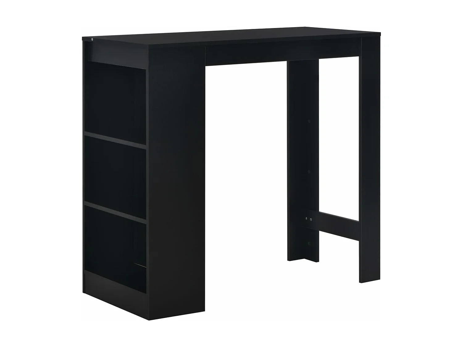 Tavolo da Bar con Ripiano Nero 110x50x103 cm
