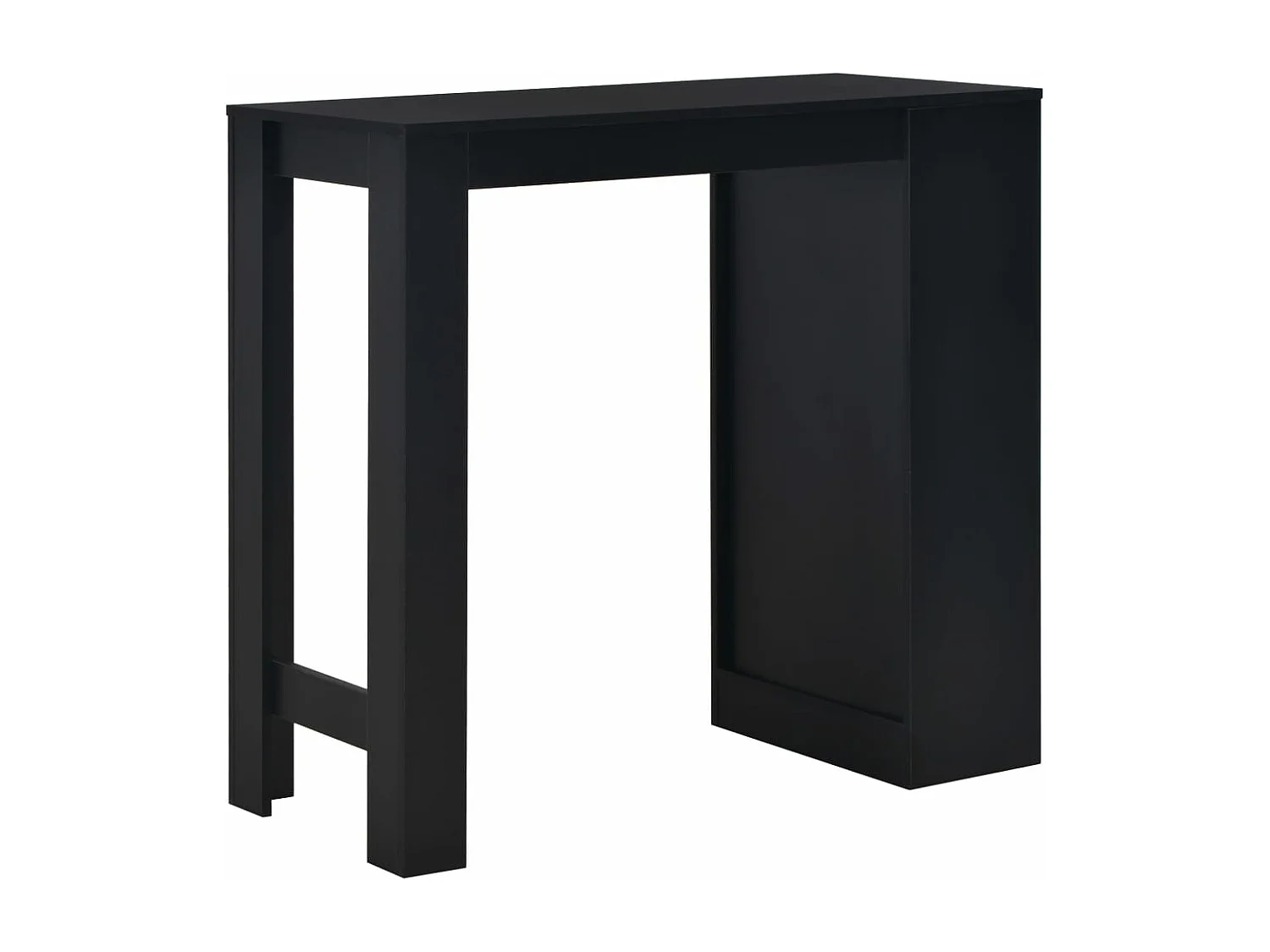 Table de bar avec étagère Noir 110x50x103 cm