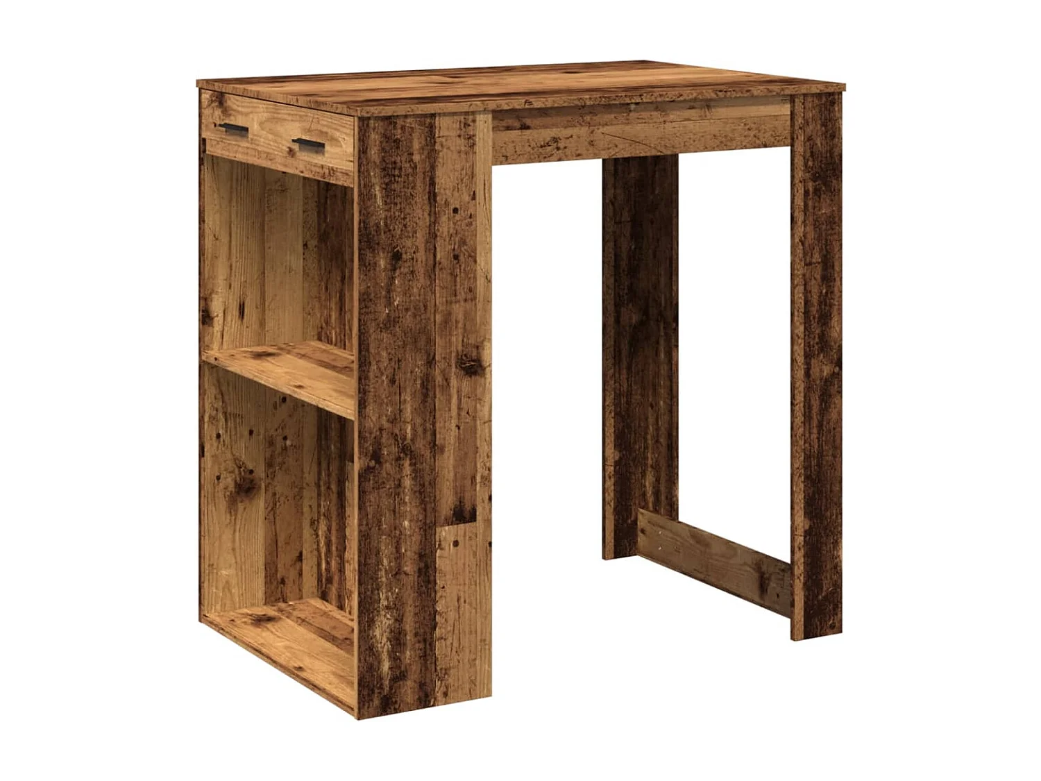 Table de bar vieux bois 102x70x103,5 cm bois d'ingénierie
