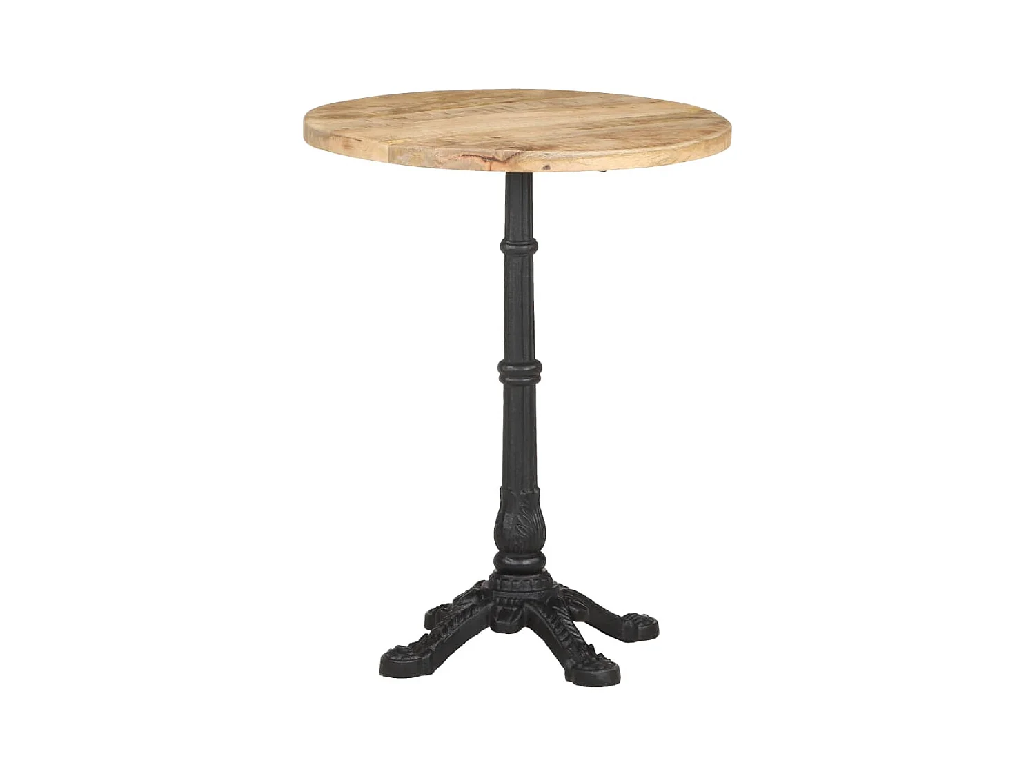 Table de bistro Ø60x76 cm Bois de manguier brut