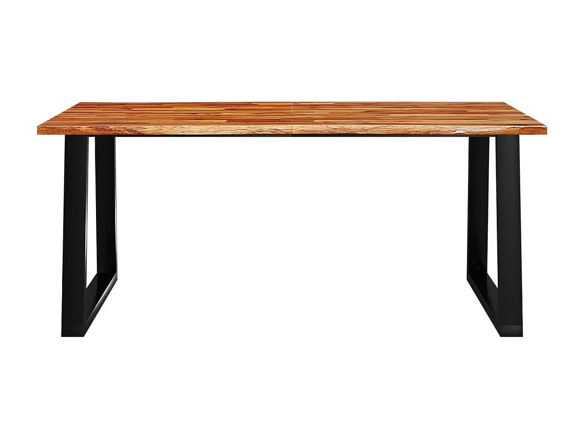 Mesa de jantar c/ bordas vivas 180x90x75 cm acácia maciça