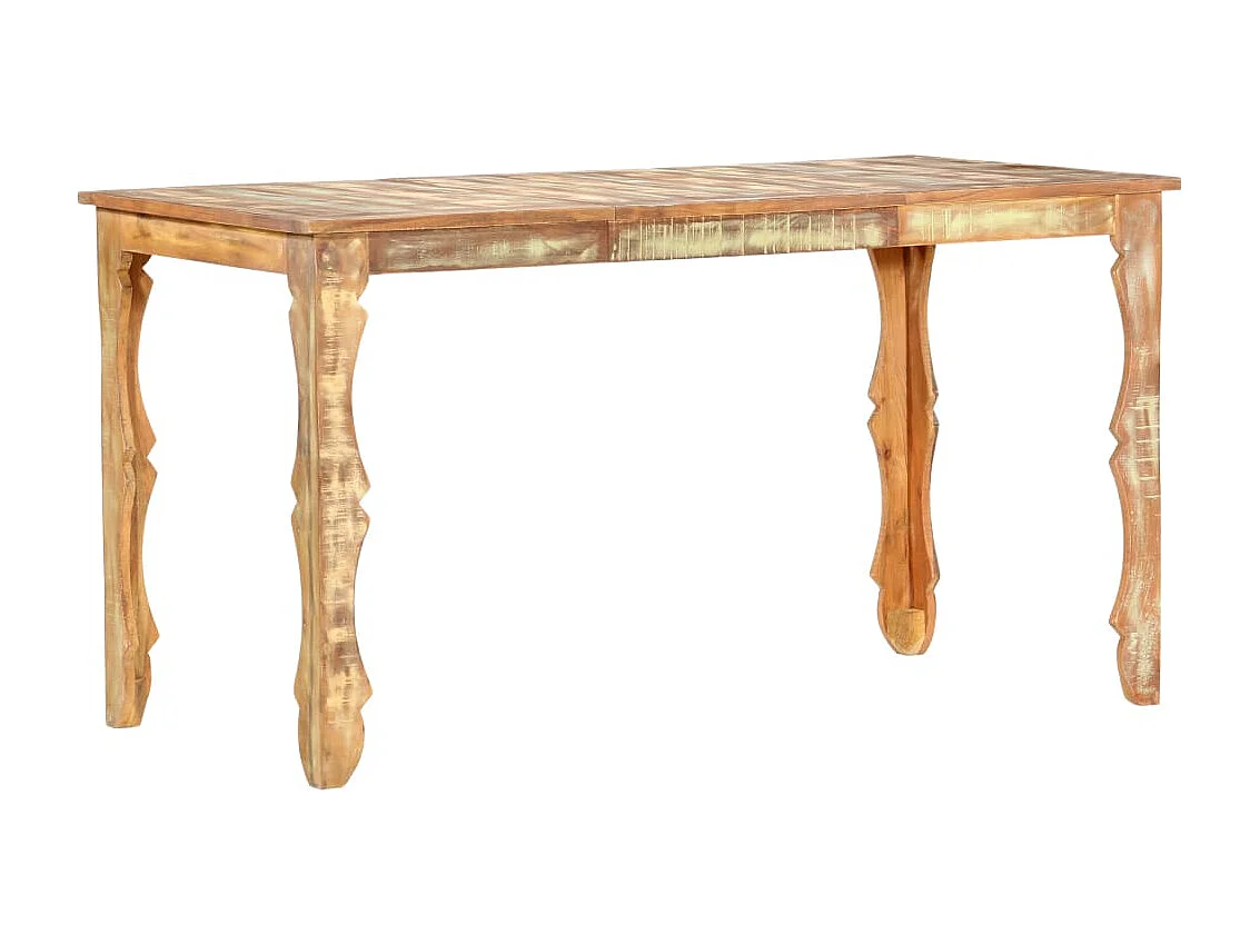 Tavolo da Pranzo 140x70x76 cm in Legno Massello di Recupero
