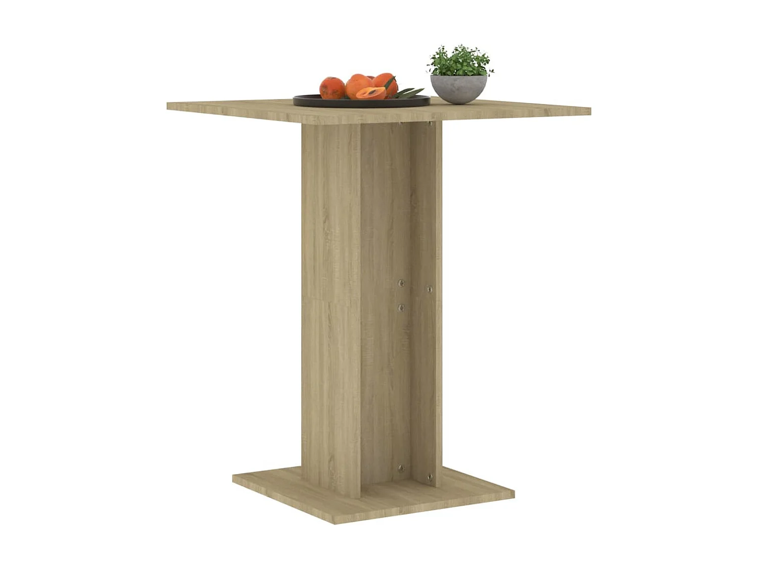 Mesa de bistrô 60x60x75 cm derivados de madeira carvalho sonoma