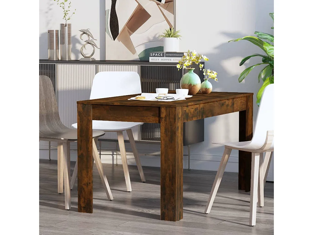 Tavolo da Pranzo Rovere Fumo 140x74,5x76 cm Legno Multistrato