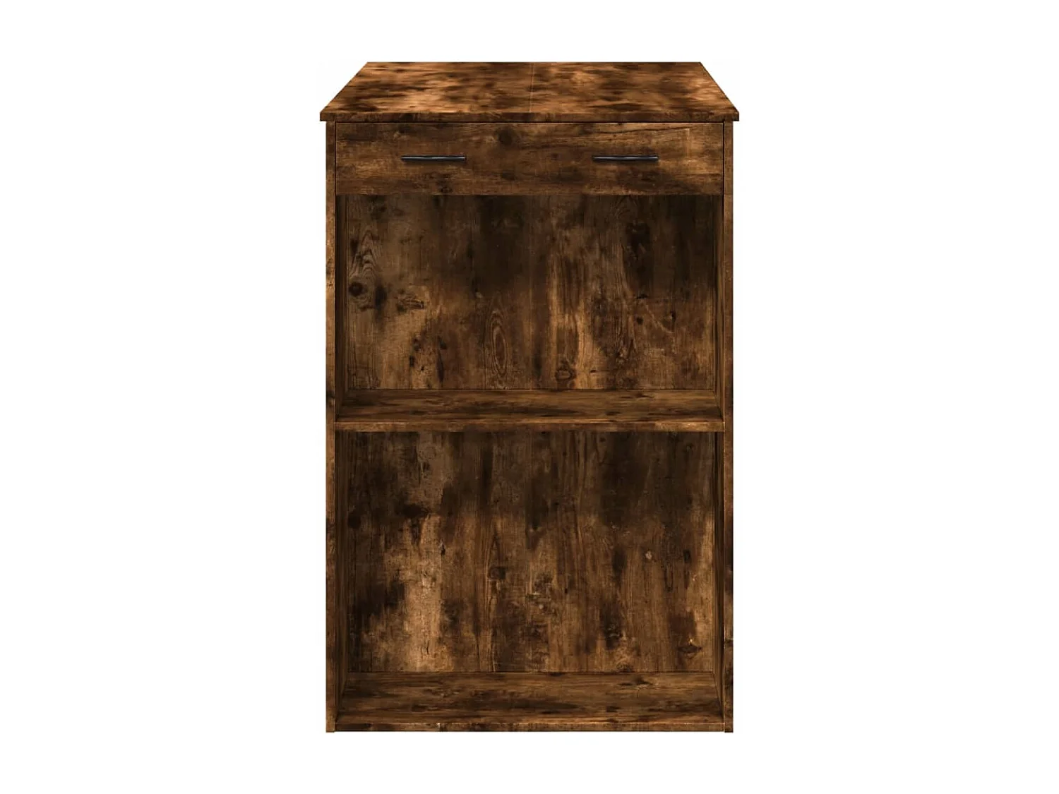 Mesa alta de bar madera ingeniería roble ahumado 102x70x103,5cm