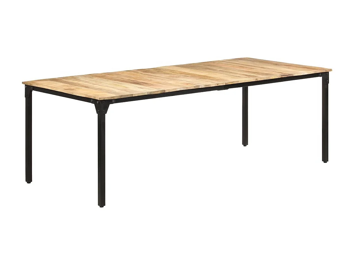 Table de salle à manger 220x100x76 cm Bois de manguier brut