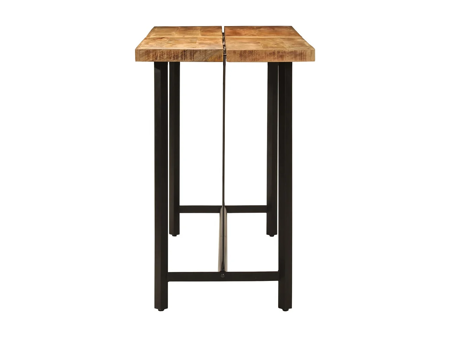 Table de bar 180x70x107 cm bois massif de manguier et fer